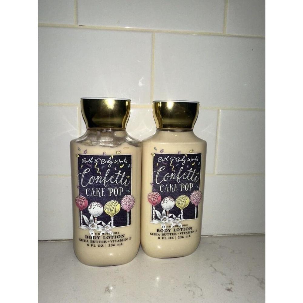 2 Pack Bath & Body Works Confetti Cake Pop Body Lotion 8 fl.oz 236 ml
